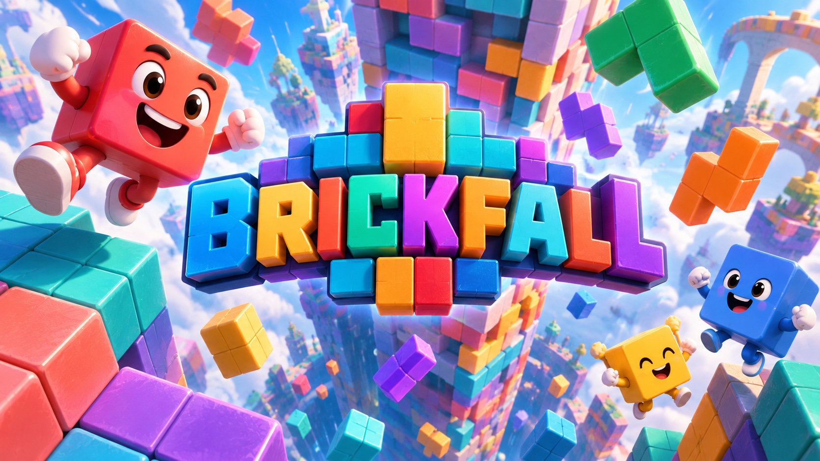 Couverture cartoon de Brickfall avec le logo au centre