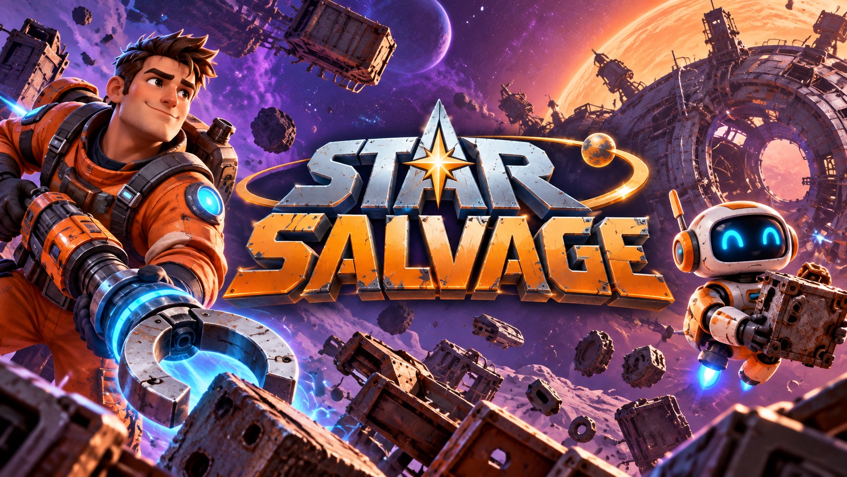 Couverture cartoon de Star Salvage avec le logo au centre